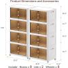 imageExtra Large Stackable Storage Bins with Lids ampamp Wheels ampamp Door 960QT160QT40GAL6Pack Foldable Collapsible Closet Organizers Plastic containers drawers for bedroom DormWhite112QT