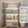 imageExtra Large Stackable Storage Binswith lids ampamp Wheels Foldable Collapsible Closet Organizers1344QT168QT42GAL8Pack Plastic Containers with door ampamp drawers for bedroom DormWhite168QT