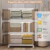 imageExtra Large Stackable Storage Binswith lids ampamp Wheels Foldable Collapsible Closet Organizers1344QT168QT42GAL8Pack Plastic Containers with door ampamp drawers for bedroom DormWhite168QT