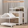 imageExtra Large Stackable Storage Binswith lids ampamp Wheels Foldable Collapsible Closet Organizers1344QT168QT42GAL8Pack Plastic Containers with door ampamp drawers for bedroom DormWhite168QT
