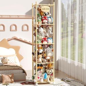 imageStuffed Animal Storage ampamp Organizer with Wheels 340QT Oversized Zoo Toy Holder with Mesh Design Giant Plush Toy Organizer for Toddler Rooms Playrooms ampamp Bedrooms 2Layers4layers