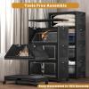 imageExtra Large Stackable Storage Binswith lids ampamp Wheels Foldable Collapsible Closet Organizers672QT168QT42GAL4Pack Plastic Containers with door ampamp drawers for bedroom DormDark168qt