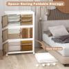 imageExtra Large Stackable Storage Binswith lids ampamp Wheels Foldable Collapsible Closet Organizers672QT168QT42GAL4Pack Plastic Containers with door ampamp drawers for bedroom DormWhite168QT