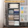 imageExtra Large Stackable Storage Binswith lids ampamp Wheels Foldable Collapsible Closet Organizers672QT168QT42GAL4Pack Plastic Containers with door ampamp drawers for bedroom DormDark168qt