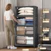 imageExtra Large Stackable Storage Binswith lids ampamp Wheels Foldable Collapsible Closet Organizers672QT168QT42GAL4Pack Plastic Containers with door ampamp drawers for bedroom DormDark168qt