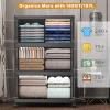 imageExtra Large Stackable Storage Binswith lids ampamp Wheels Foldable Collapsible Closet Organizers672QT168QT42GAL4Pack Plastic Containers with door ampamp drawers for bedroom DormDark168qt