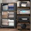 imageExtra Large Stackable Storage Binswith lids ampamp Wheels Foldable Collapsible Closet Organizers672QT168QT42GAL4Pack Plastic Containers with door ampamp drawers for bedroom DormDark168qt