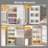 imageExtra Large Stackable Storage Bins with Lids ampamp Wheels ampamp Door 448QT112QT28GAL4Pack Foldable Collapsible Closet Organizers Plastic containers drawers for bedroom DormWhite160QT