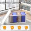 imageExtra Large Stackable Storage Bins with Lids ampamp Wheels ampamp Door 448QT112QT28GAL4Pack Foldable Collapsible Closet Organizers Plastic containers drawers for bedroom DormWhite160QT