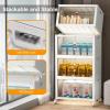 imageExtra Large Stackable Storage Bins with Lids ampamp Wheels ampamp Door 448QT112QT28GAL4Pack Foldable Collapsible Closet Organizers Plastic containers drawers for bedroom DormWhite112QT