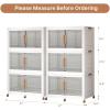 image570Qt140Gal Large Stackable Storage Bins with Lids and Divider 3Pack Collapsible Drawers with Doors Foldable Cabinet with Wheels Plastic Closet Organizers and Containers for Home DormWhite95qt23gal