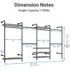imageTimate F4 Wall Mounted Clothes Rack Industrial Pipe Clothing Rack for Hanging Clothes Expandable Garment Rack Heavy Duty Wardrobe Closet Organizer and Storage Black Adjustable Industrial Closet KitBlack