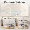 imageTimate P3 Expandable Wall Mounted Clothes Rack with 6 Adjustable Shelves ampamp 4 Expandable Hanger Rods Heavy Duty Industrial Pipe Clothing Rack for Hanging Clothes Fits Spaces 511quot 810quot BlackWhite