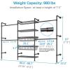 imageTimate X3 Expandable Heavy Duty Clothes Rack Wall Mounted Clothing Rack for Hanging Clothes Industrial Pipe Closet System for Walk in Closet Kit Wall Mount Clothes Rack with Basket Black Wall ClosetBlack