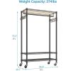 imageVIPEK R3L Garment Rack Rolling Clothes Rack with Dimmable Led Light Portable Closet for Hanging Clothes Heavy Duty Wardrobe with Wheels ampamp Side Hooks Clothing Rack with Adjustable Shelves BlackBlack Rack with Warm White Light