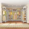 imageVIPEK S3i Heavy Duty Garment Rack with Adjustable Shoe Rack Wire Shelf Large Wardrobe Closet Organizer Storage Freestanding Clothes Rack with Hanging Rod Custom Closet Rack BlackWhite