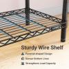 imageVIPEK S4 Heavy Duty Clothes Rack with Shoe Shelves Freestanding Clothing Rack with 6Tier Shoe Rack 4 Hanging Rod Adjustable Shelf Walk in Closet Organizer Garment Rack BlackBlack