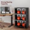 image:imageExtra Large Stackable Storage Bins Lockable Storage Bins with Lids Folding Storage box with Doors and Wheels Collapsible Plastic Drawers for Home Garage Office 4 Black MediumBlack