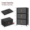 image:imageExtra Large Stackable Storage Bins Lockable Storage Bins with Lids Folding Storage box with Doors and Wheels Collapsible Plastic Drawers for Home Garage Office 4 Black MediumBlack