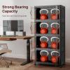 image:imageExtra Large Stackable Storage Bins Lockable Storage Bins with Lids Folding Storage box with Doors and Wheels Collapsible Plastic Drawers for Home Garage Office 4 Black MediumBlack