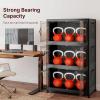 image:imageExtra Large Stackable Storage Bins with Lids amp Wheels amp DoorFoldable Collapsible Closet Organizers Plastic containers drawers for bedroom Dorm Dark160qt 4Pack with 1 top lidDark160qt