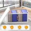 image:imageExtra Large Stackable Storage Bins with Lids amp Wheels amp DoorFoldable Collapsible Closet Organizers Plastic containers drawers for bedroom Dorm Dark160qt 4Pack with 1 top lidWhite160QT