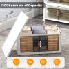 image:imageExtra Large Stackable Storage Bins with Lids amp Wheels amp DoorFoldable Collapsible Closet Organizers Plastic containers drawers for bedroom Dorm Dark160qt 4Pack with 1 top lidWhite112qt