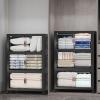image:imageExtra Large Stackable Storage Bins with Lids amp Wheels amp DoorFoldable Collapsible Closet Organizers Plastic containers drawers for bedroom Dorm Dark160qt 4Pack with 1 top lidDark160qt