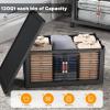 image:imageExtra Large Stackable Storage Bins with Lids amp Wheels amp DoorFoldable Collapsible Closet Organizers Plastic containers drawers for bedroom Dorm Dark160qt 4Pack with 1 top lidDark112QT
