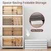 image:imageExtra Large Stackable Storage Bins with Lids amp Wheels amp DoorFoldable Collapsible Closet Organizers Plastic containers drawers for bedroom Dorm Dark160qt 4Pack with 1 top lidWhite165QT