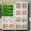 image:imageStackable Storage Bins with Doors amp Lids amp Wheels 460QT115QT4Pack Foldable Collapsible Closet Organizers for Bedroom DormWhite165QT