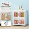 image:imageStackable Storage Bins with Doors amp Lids amp Wheels Foldable Collapsible Closet Organizers for Bedroom Dorm