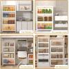image:imageStackable Storage Bins with Lids 144QT48QT3Pack Folding Storage box with Doors and Wheels Collapsible Plastic Bins Stackable Organizer and Containers for Home Garage OfficeWhite