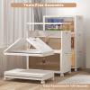 image:imageStackable Storage Bins with Lids 144QT48QT3Pack Folding Storage box with Doors and Wheels Collapsible Plastic Bins Stackable Organizer and Containers for Home Garage OfficeWhite