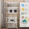 image:imageStackable Storage Bins with Lids 144QT48QT3Pack Folding Storage box with Doors and Wheels Collapsible Plastic Bins Stackable Organizer and Containers for Home Garage OfficeWhite