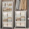 image:imageExtra Large Stackable Storage Bins with Lids amp Wheels amp DoorFoldable Collapsible Closet Organizers Plastic containers drawers for bedroom Dorm Dark120qt 4Pack with 1 top lidWhite112qt