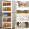image:imageExtra Large Stackable Storage Bins with Lids amp Wheels amp DoorFoldable Collapsible Closet Organizers Plastic containers drawers for bedroom Dorm Dark120qt 4Pack with 1 top lidWhite165QT