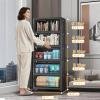 image:imageExtra Large Stackable Storage Bins with Lids amp Wheels amp DoorFoldable Collapsible Closet Organizers Plastic containers drawers for bedroom Dorm Dark120qt 4Pack with 1 top lidDark55qt
