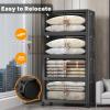 image:imageExtra Large Stackable Storage Bins with Lids amp Wheels amp DoorFoldable Collapsible Closet Organizers Plastic containers drawers for bedroom Dorm Dark120qt 4Pack with 1 top lidDark160qt