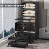 image:imageExtra Large Stackable Storage Bins with Lids amp Wheels amp DoorFoldable Collapsible Closet Organizers Plastic containers drawers for bedroom Dorm Dark120qt 4Pack with 1 top lidDark160qt