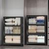 image:imageExtra Large Stackable Storage Bins with Lids amp Wheels amp DoorFoldable Collapsible Closet Organizers Plastic containers drawers for bedroom Dorm Dark120qt 4Pack with 1 top lidDark160qt
