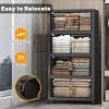 image:imageExtra Large Stackable Storage Bins with Lids amp Wheels amp DoorFoldable Collapsible Closet Organizers Plastic containers drawers for bedroom Dorm Dark120qt 4Pack with 1 top lidDark112QT
