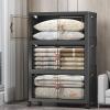 image:imageExtra Large Stackable Storage Bins with Lids amp Wheels amp DoorFoldable Collapsible Closet Organizers Plastic containers drawers for bedroom Dorm Dark120qt 4Pack with 1 top lidDark160qt