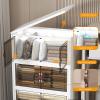 image:imageExtra Large Stackable Storage Bins with Lids amp Wheels amp DoorFoldable Collapsible Closet Organizers Plastic containers drawers for bedroom Dorm Dark120qt 4Pack with 1 top lidWhite112qt