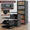 image:imageExtra Large Stackable Storage Bins with Lids amp Wheels amp DoorFoldable Collapsible Closet Organizers Plastic containers drawers for bedroom Dorm Dark120qt 4Pack with 1 top lidDark112QT