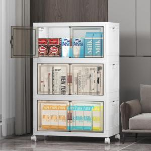 image:imageExtra Large Stackable Storage Bins with Lids amp Wheels amp DoorFoldable Collapsible Closet Organizers Plastic containers drawers for bedroom Dorm Dark120qt 4Pack with 1 top lidWhite52qt