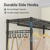 image:imageVIPEK R2X Expandable Portable Closet with Lockable Wheels 600lbs Capacity Heavy Duty Rolling Clothes Rack wAdjustable Shelves amp Hanger Rod 2 to 35 Metal Clothing Rack for Small Spaces Black