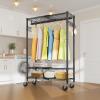 image:imageVIPEK R3X Expandable Clothes Rack with Lockable Wheels 600 lbs Capacity Heavy Duty Rolling Garment Rack with Adjustable Width 2 to 35 Shelves SpaceSaving Storage Closet for Small Space Black