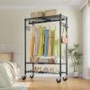 image:imageVIPEK R3X Expandable Clothes Rack with Lockable Wheels 600 lbs Capacity Heavy Duty Rolling Garment Rack with Adjustable Width 2 to 35 Shelves SpaceSaving Storage Closet for Small Space Black