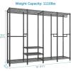 image:imageVIPEK V40C Medium Covered Clothes Rack Freestanding Clothing Rack with Black Oxford Fabric Cover for Hanging Clothes Adjustable Portable Closet Wardrobe for Bedroom amp Walkin Closet Max Load 900LBSBlack Rack With Grey Cover